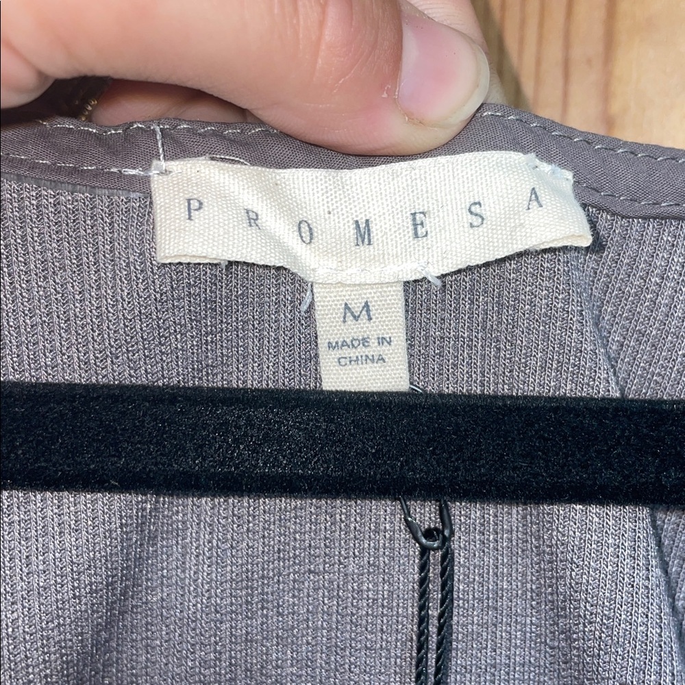 Promesa romper size medium About Time Snap-Front Belted Tank Romper metal gray - Picture 6 of 13
